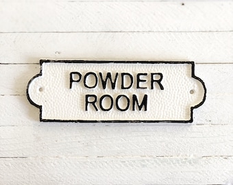 Powder Room Door Sign, French Bathroom Door Sign, Door Plaque, Vintage Style, Railway Style, Retro Style LOW SHIPPING