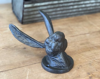 Iron Rabbit Wall Hook, Metal Wall Decor, Metal Wall Hook, Iron Wall Decor
