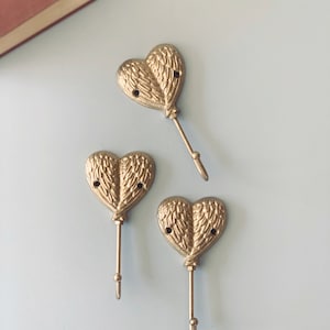 Metal Wall Hooks, Home Decor, For The Home, Heart Hook, Wall Hooks for Keys, Lavender Room, Sold Individually