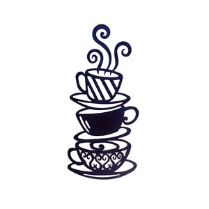 Arte de parede de metal, decoração de café, arte de parede de ferro, cafeteria, decoração de cozinha, decoração de restaurante, cafeteria