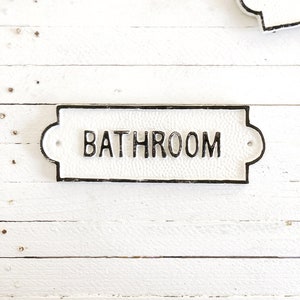 Bathroom Door Sign, French Bathroom Door Sign, Door Plaque, Vintage Style, Railway Style, Retro Style, Wall Sign