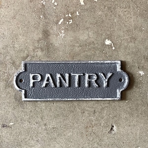 Pantry Door Sign French Kitchen Door Sign Door Plaque Vintage Style Retro Style Gray Decor