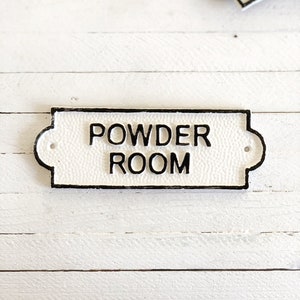 Powder Room Door Sign, French Bathroom Door Sign, Door Plaque, Vintage Style, Railway Style, Retro Style LOW SHIPPING