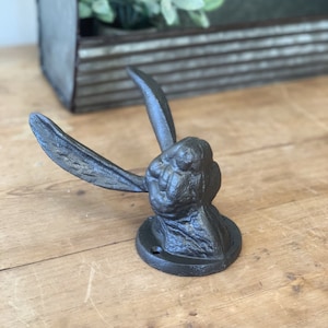 Iron Rabbit Wall Hook, Metal Wall Decor, Metal Wall Hook, Iron Wall Decor