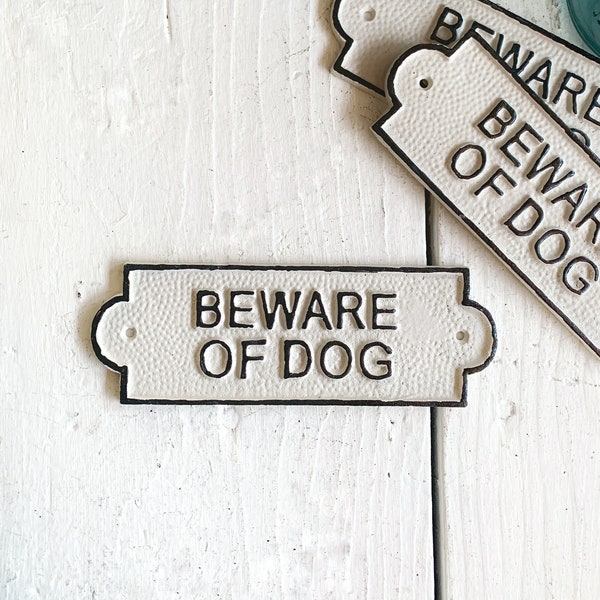 Beware of Dog Sign, Dog Lover, Metal Dog Sign, Gate Decor, Garden Decor, Iron Wall Art