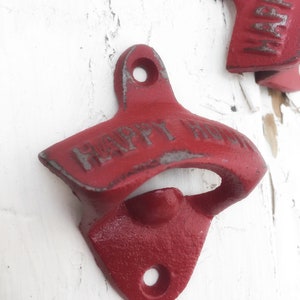 Metal Bottle Opener, Bottle Opener Wall Mount, Happy Hour, Bar Decor, Man Cave, Bachelor Party Gift