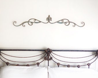 Metal Wall Decor, 47", Above the Bed Decor, Bedroom Wall Decor, Wall Hanging, French Style