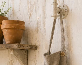 Distressed White Cast Iron Wall Hook | French Country Wall Decor  Sold Individually