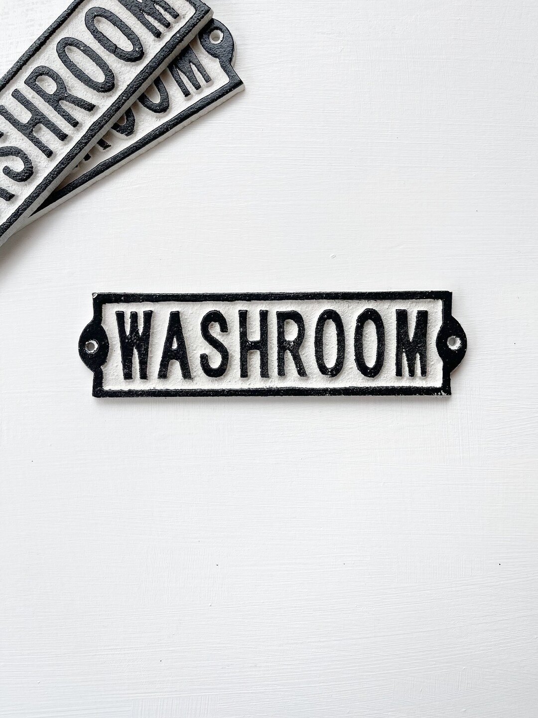 Washroom Sign French Bathroom Door Sign Door Plaque Vintage Etsy