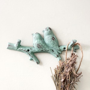 Bird Wall Hook For Home Decor For The Home Towel Holder Scarf Holder For Leash Hand Painted