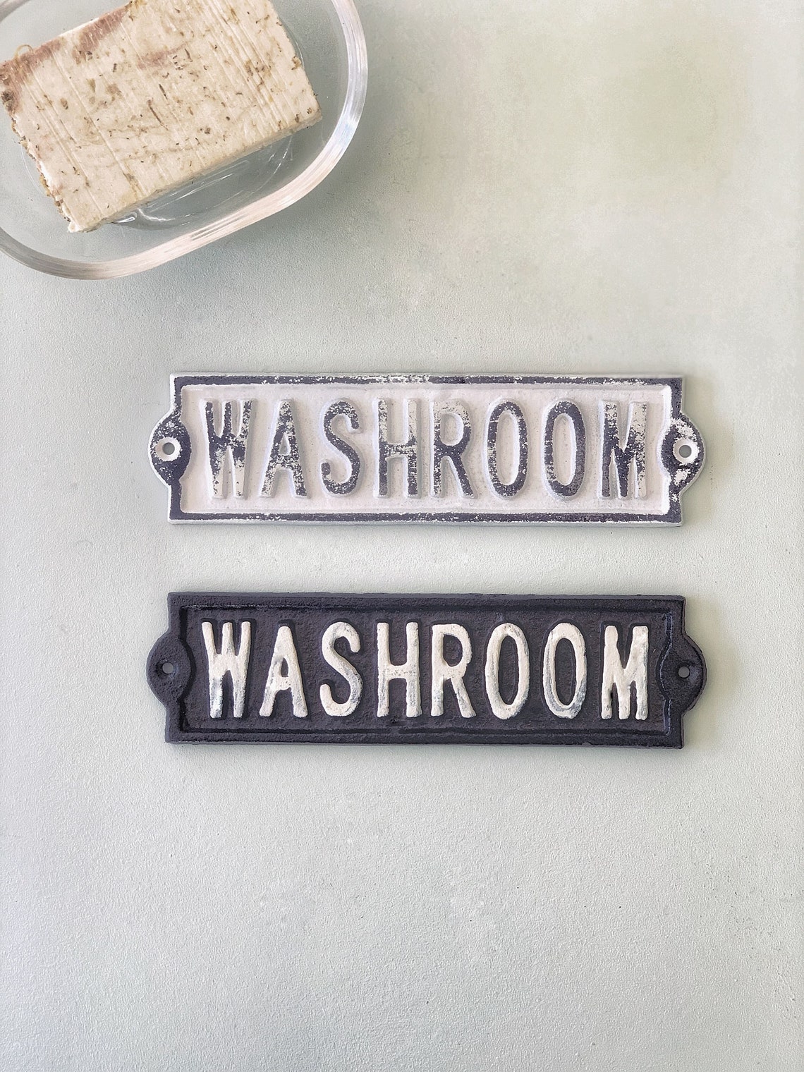 Washroom Sign French Bathroom Door Sign Door Plaque Vintage Etsy