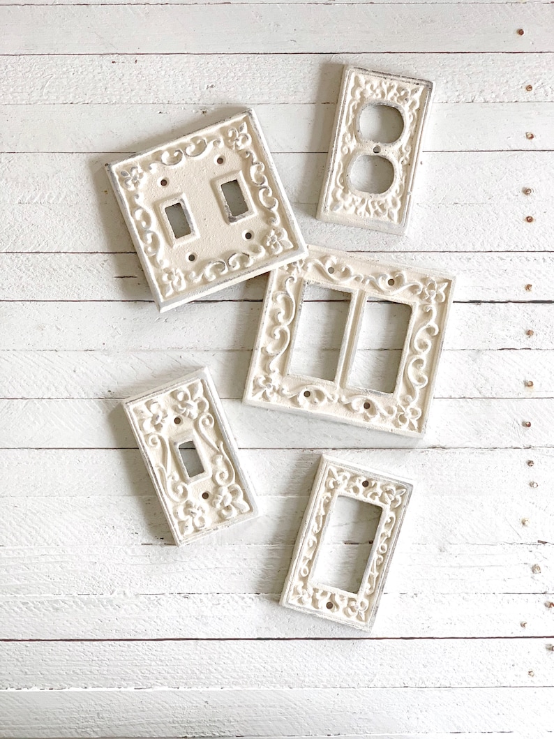 Double Rocker Light Switch Covers Cast Iron Switch Cover Etsy