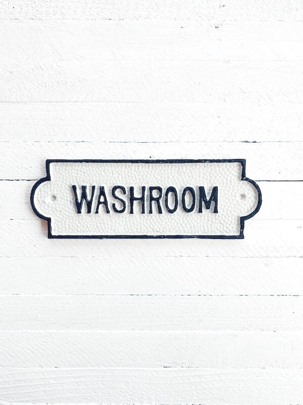 Washroom Sign French Bathroom Door Sign Door Plaque Vintage Etsy