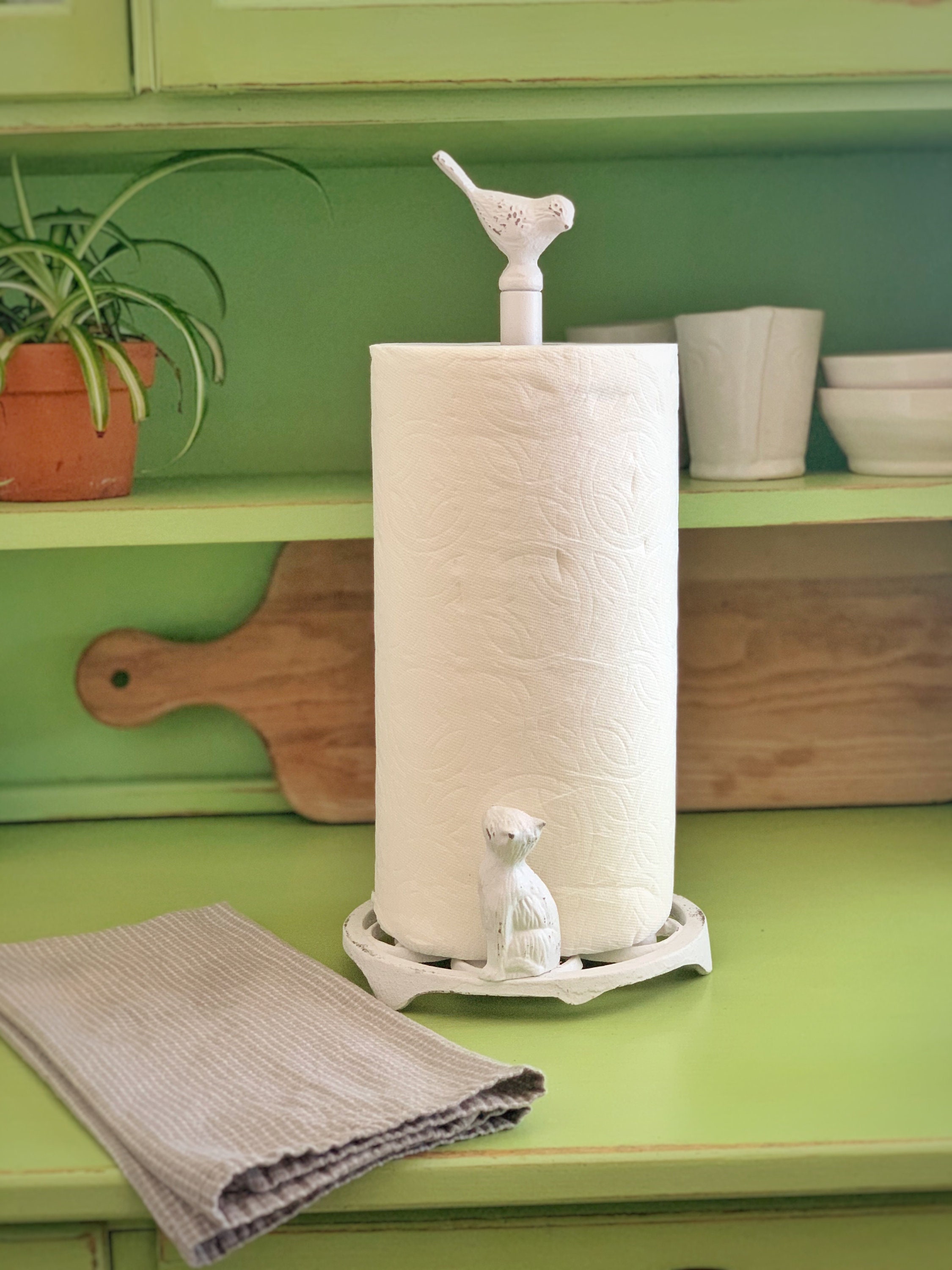 Metal Paper Towel Holder Bird Home Decor Bird Lover Cat Etsy