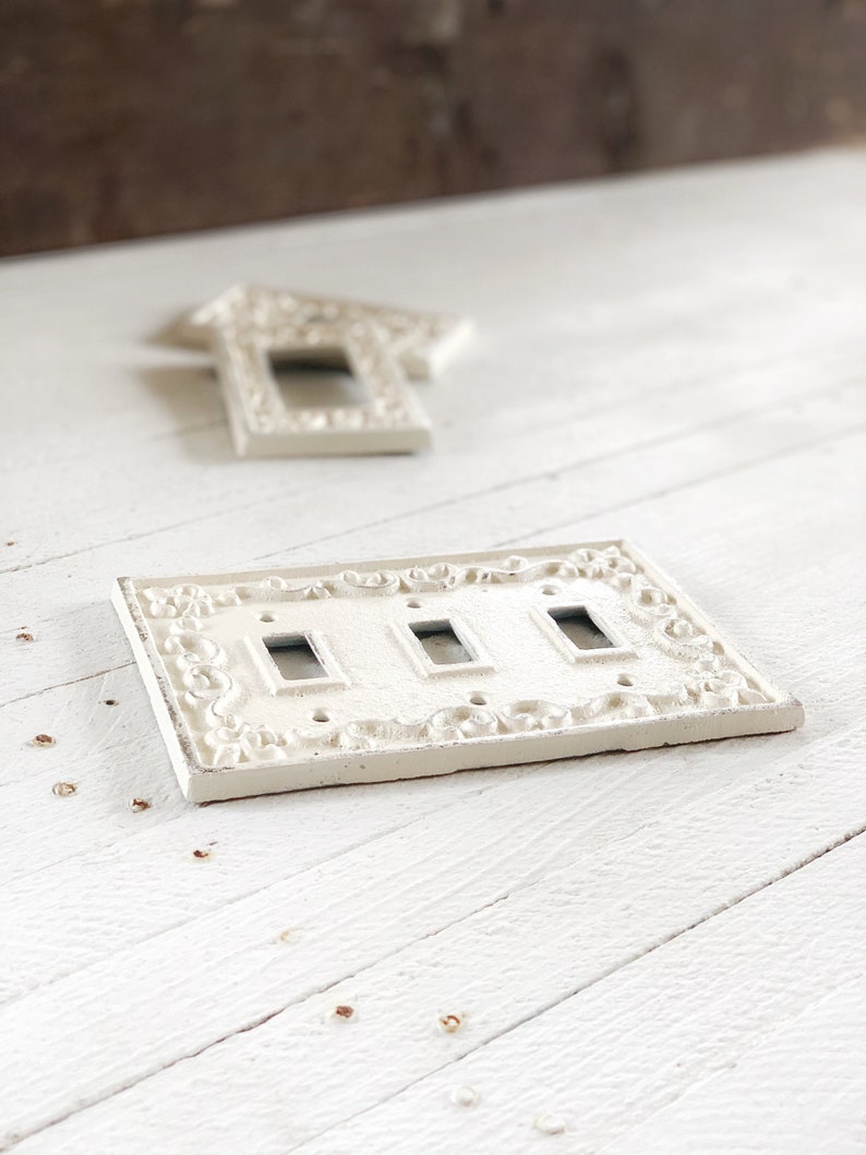Triple Light Switch Covers Cast Iron Switch Cover Triple Etsy