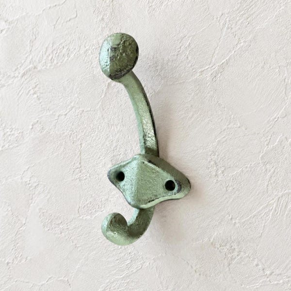 Rustic Cast Iron Wall Hook | Farmhouse Coat Hook | Entryway Wall Hook | Mudroom Hook | Garden Shed Decor | Towel Hook | Rustic Home Decor