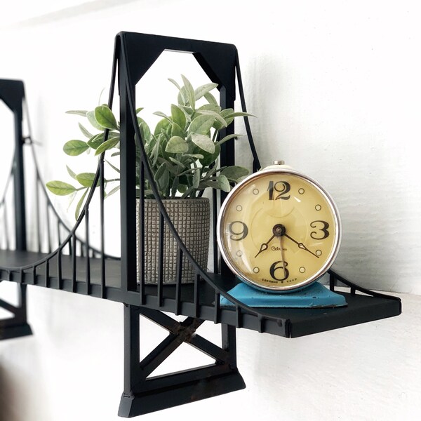 Metal Bridge Wall Shelf, San Fransisco Bridge, Bridge Wall Art, Modern Home Decor, Loft Style Home Decor, Book Shelf, Floating Shelf