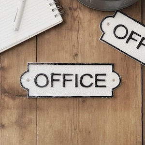 Letrero grande para puerta de baño, estilo francés, placa para puerta, estilo vintage, estilo ferroviario, estilo retro Office
