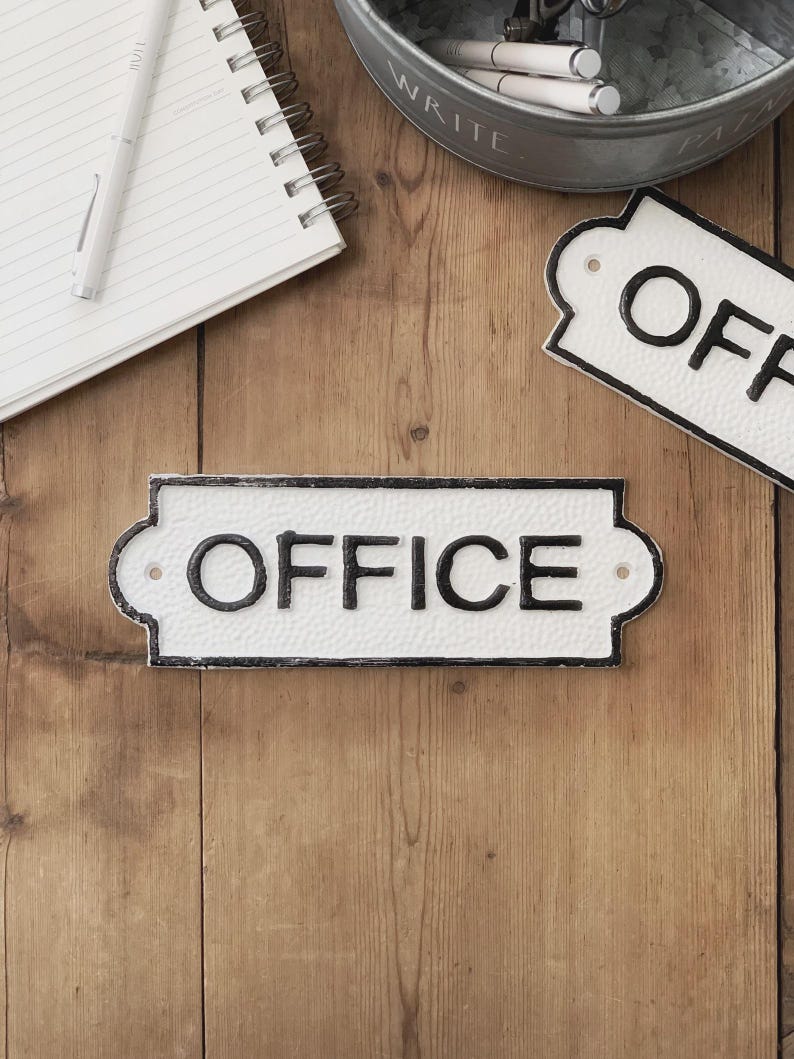 Letrero grande para puerta de baño, estilo francés, placa para puerta, estilo vintage, estilo ferroviario, estilo retro Office