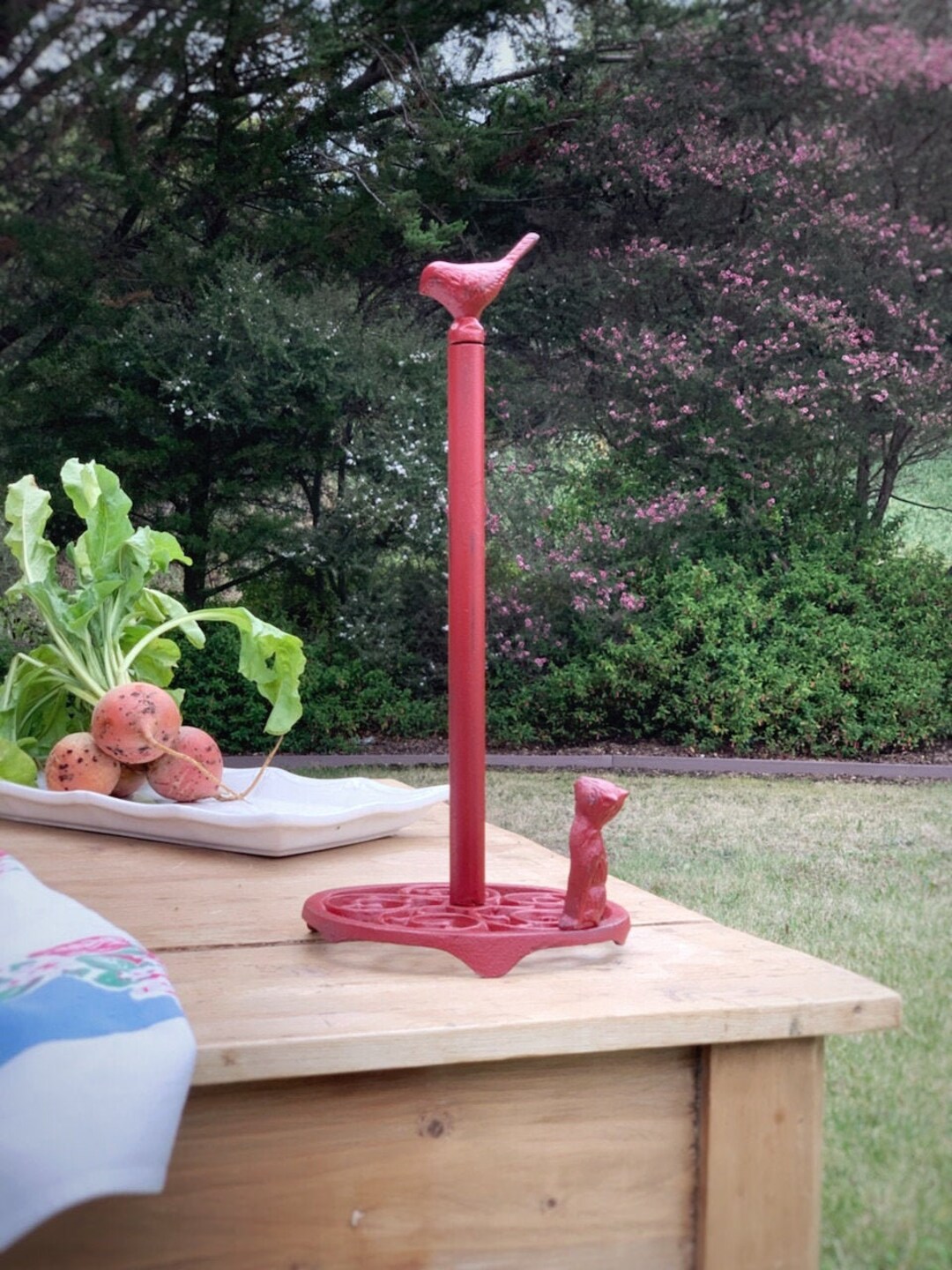 Metal Paper Towel Holder, Bird Home Decor, Bird Lover, Cat Lover