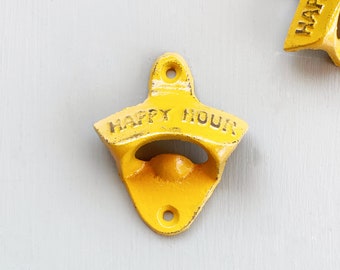 Abridor de botellas de metal, abridor de botellas de pared, Happy Hour