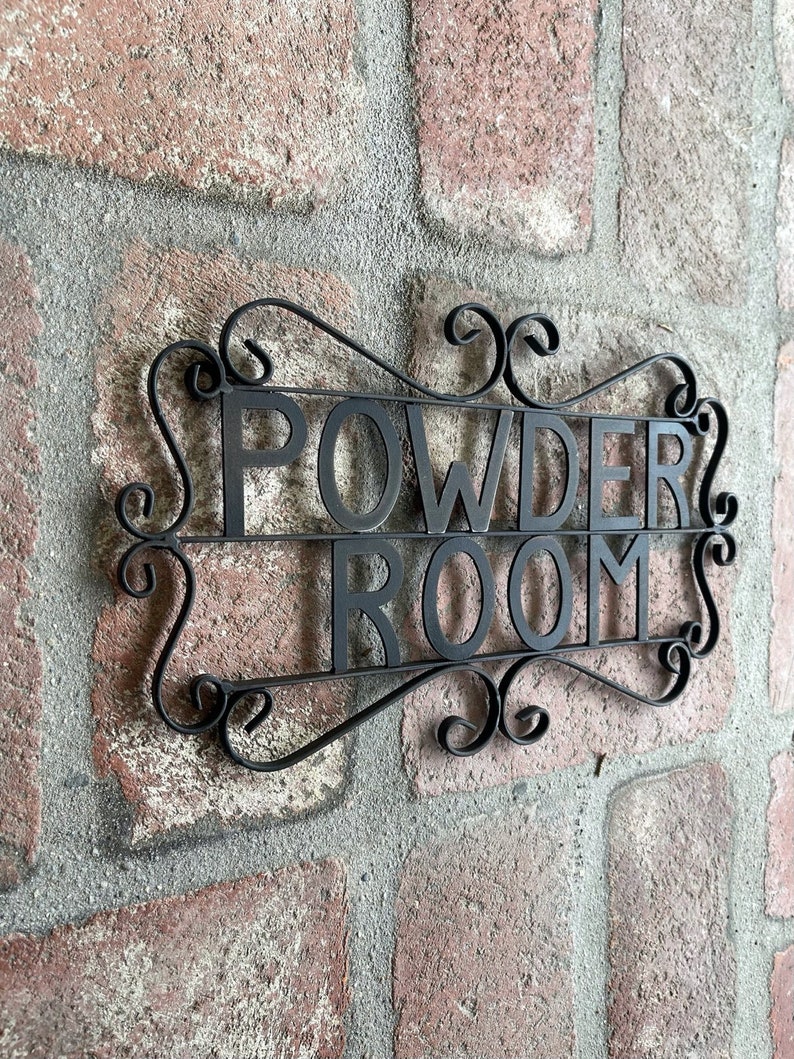 Powder Room Sign Bathroom Decor Powder Room Decor Rustic Etsy