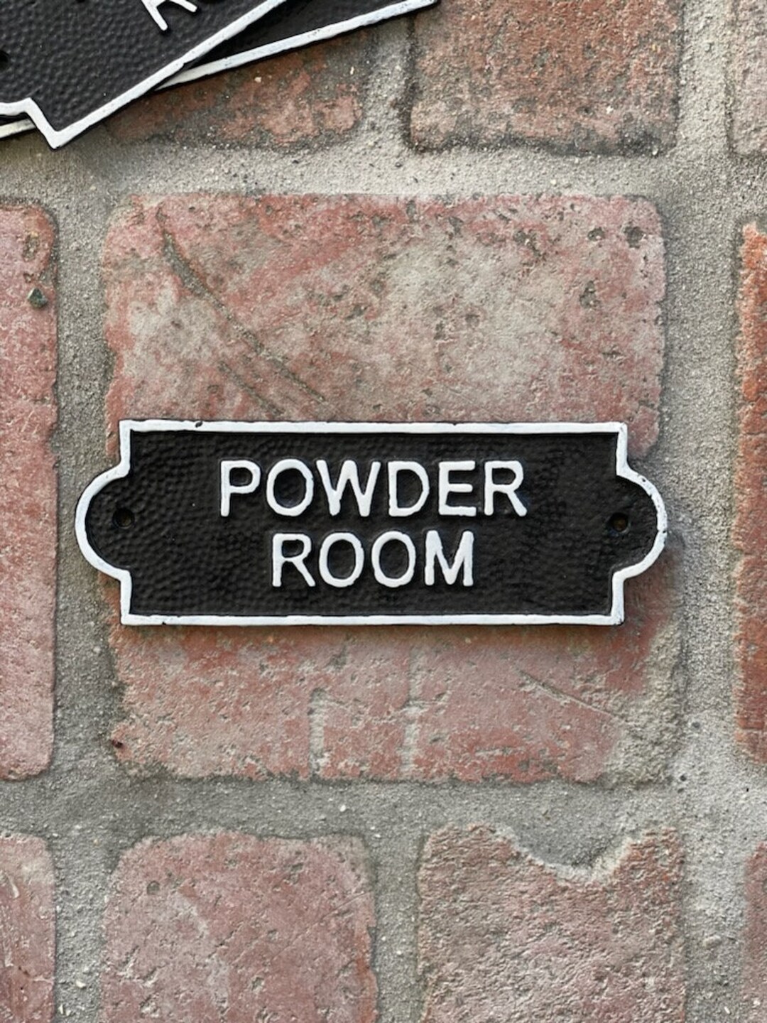 Powder Room Door Sign, French Bathroom Door Sign, Door Plaque, Vintage ...