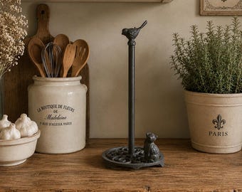 Metal Paper Towel Holder Bird Home Decor  Bird Lover  Cat Lover, Kitchen Bird Deco  Home Decor For The Home, Wedding Gift Slide on