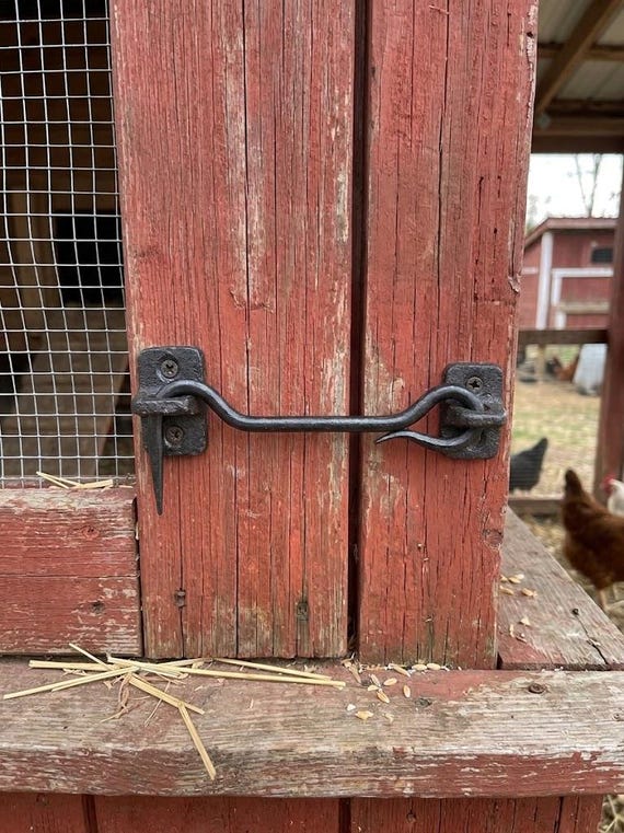 Metal Latch  Iron Latch Gate Lock Rustic Style Gate Latch Keeper