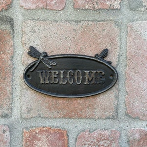 Iron &quot;Welcome&quot; Plaque, Home Decor, For the Home, Shabby Chic, Rustic Home