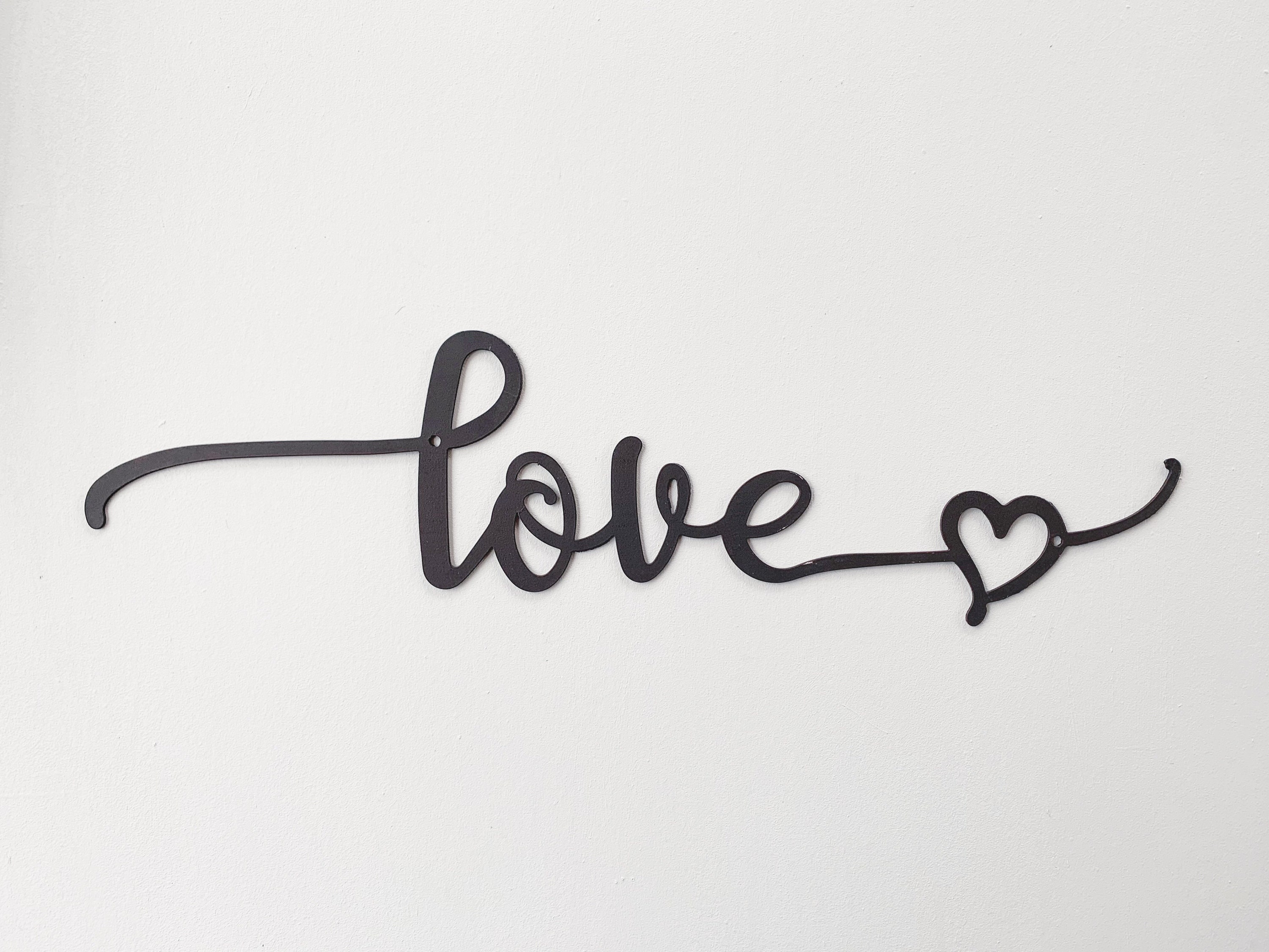 Metal Love Sign Metal Love Ornament Etsy