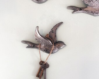 Bird Wall Hook, Home Decor, For The Home, Towel Holder, Scarf Holder, Leash Holder, Rustic Nickel Finish, Individually Sold
