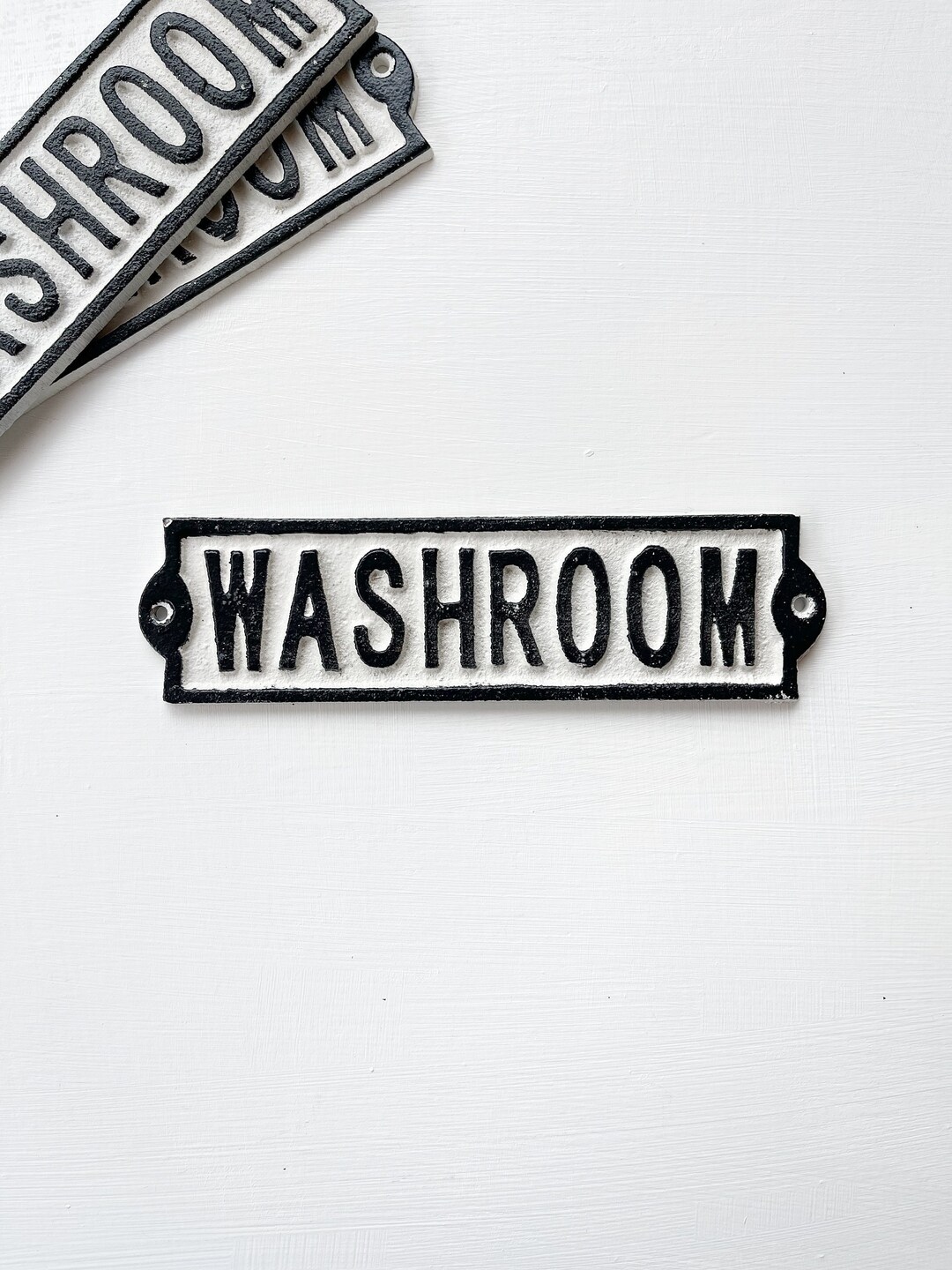 Washroom Sign, French Bathroom Door Sign, Door Plaque, Vintage Style