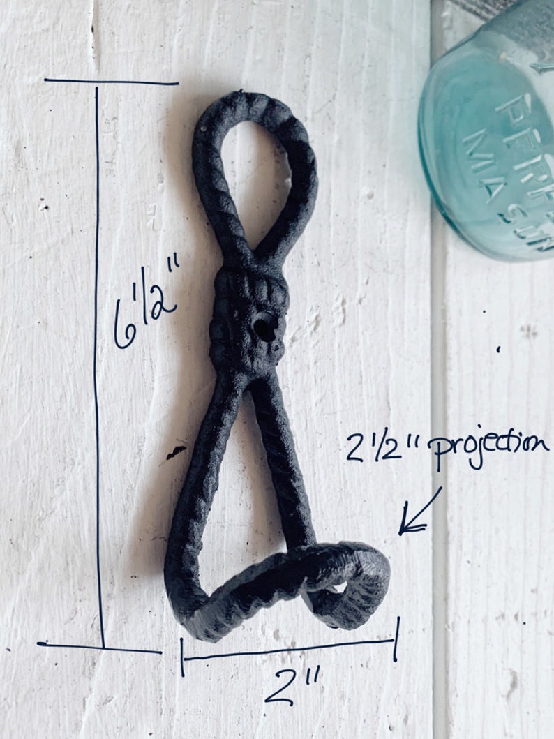 Rope Hook Hanger Iron Hook for Wall Wall Decor Lasso Towel Etsy