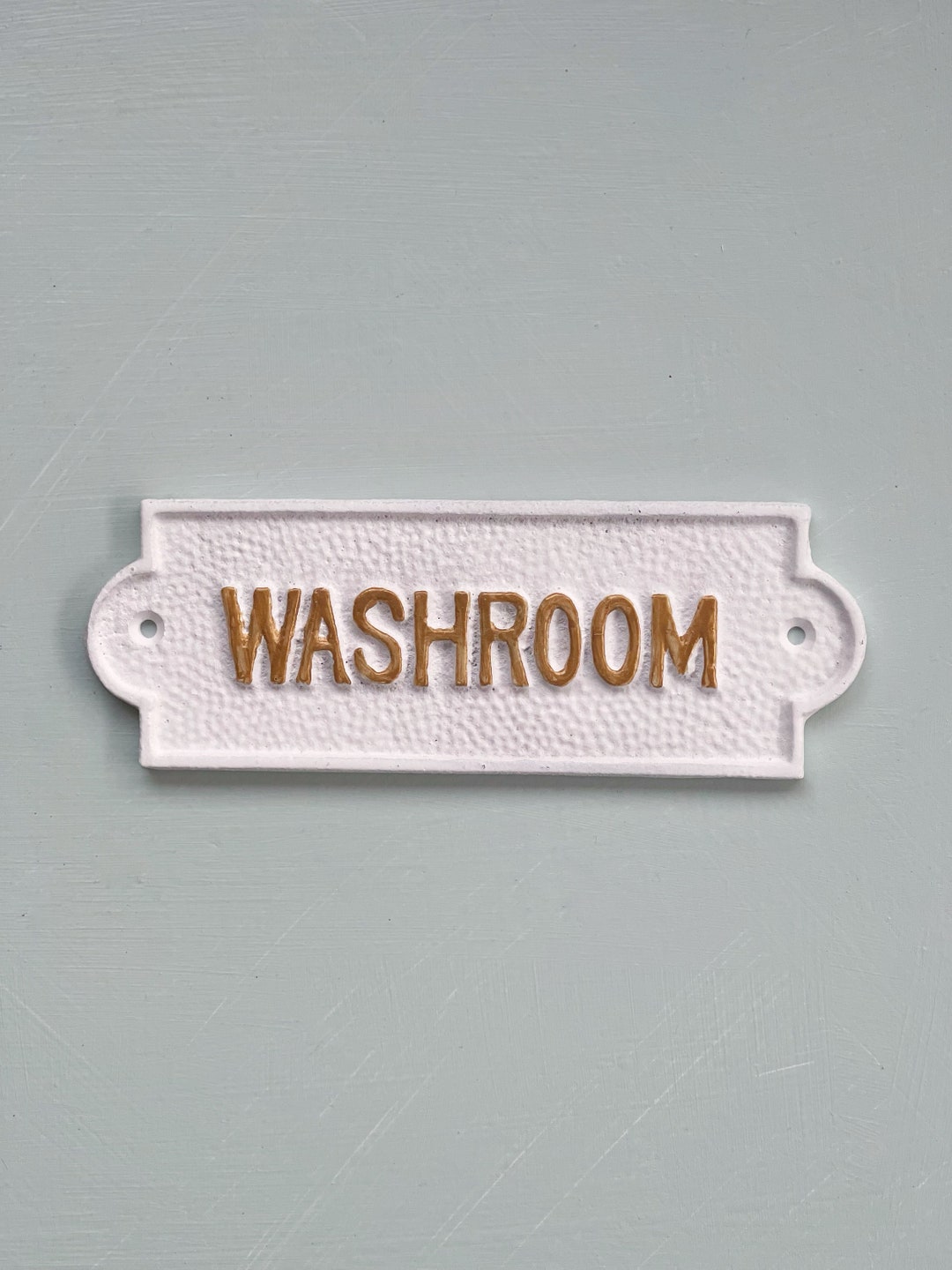 Washroom Sign French Bathroom Door Sign Door Plaque Vintage Style