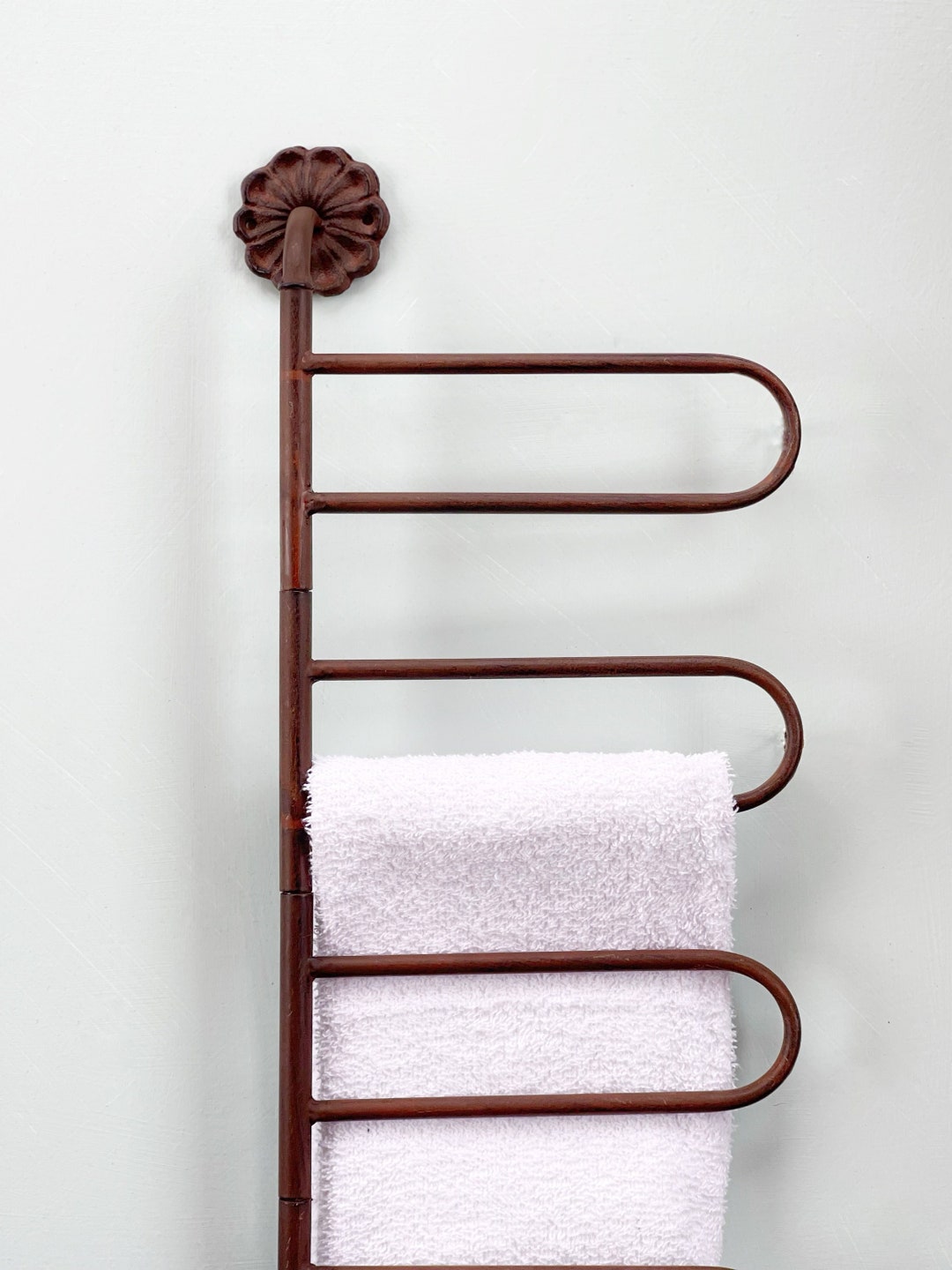 Towel Holder Wall Mounted Towel Rack Metal Swivel Towel Holder Etsy