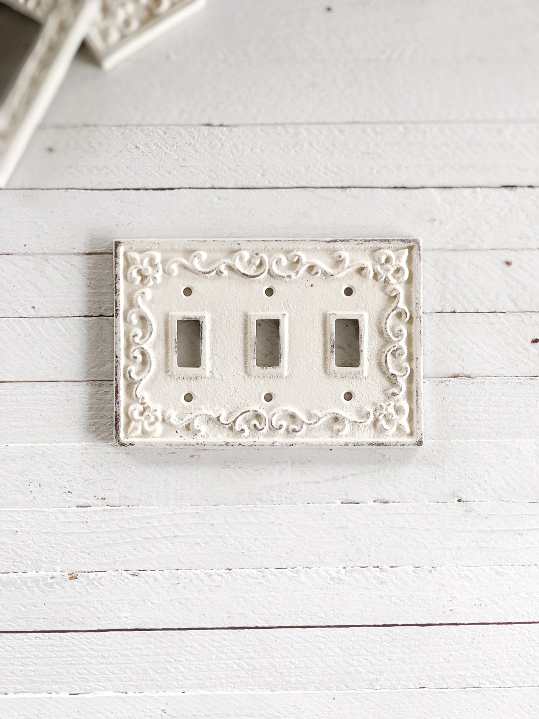 Triple Light Switch Covers Cast Iron Switch Cover Triple Etsy