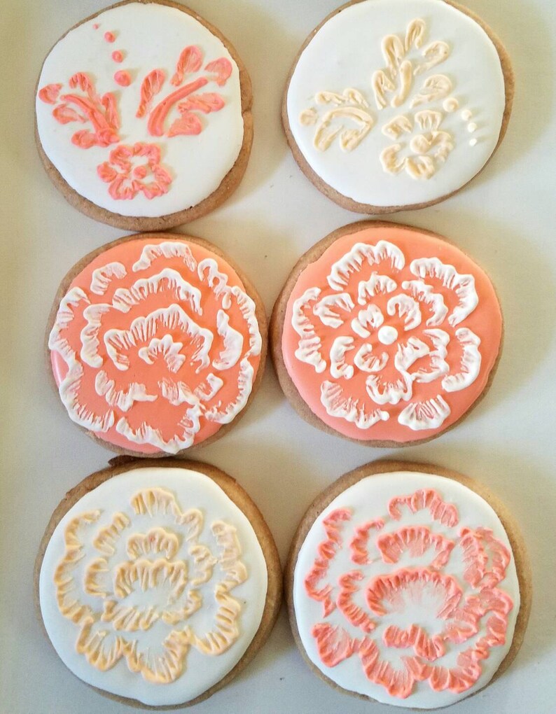 Hand painted flower cookies 12 Etsy Italia