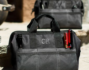 Personalized Tool Bag, Small Monogrammed Tool Bag, Custom Groomsmen Gift, Gift for Groomsmen, Custom Gift for Men, Soft Sided Small Tool Bag