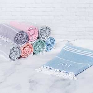 Personalized Turkish Beach Towel, Birthday Gift for Her, Turkish Towel, Custom Beach Towel, Birthday Party Beach Blanket, Pool Party Favors