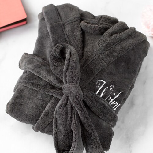 Monogrammed Plush Robe Etsy
