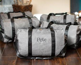 Personalized Groomsmen Gift Duffle Bag, Set of Gift for Groomsmen, Custom Duffel Bag, Overnight Travel Bag, Wedding Party Gift For Men
