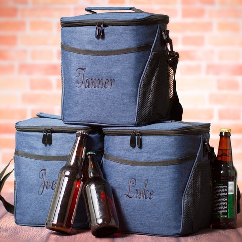 SALE Personalized Beer Cooler Bag Groomsmen Gift Monogrammed Etsy