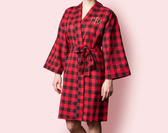 mens buffalo plaid robe