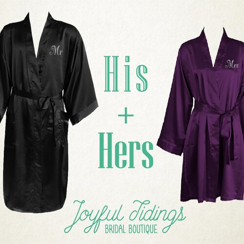 personalized satin robes for her
