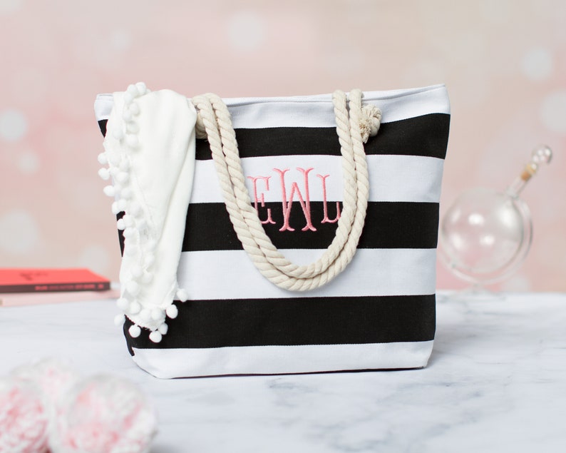 Personalized Tote Bag Easter Basket Monogrammed Beach Tote Etsy