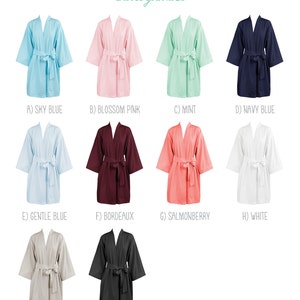 Personalized Oxford Cloth Robe, Bridesmaid Gift, Bridal Party Robes, Set of Bridesmaids Robe, Wedding Robe, Bridal Robe Gown image 2