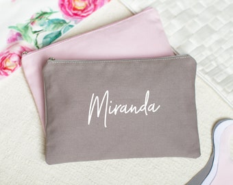 Personalized Mask Bag, Face Mask Bag Case, Foil Printed Canvas Face Mask Holder, Custom Bridesmaid Bag Pouch, Cute Bridesmaid Gift Idea