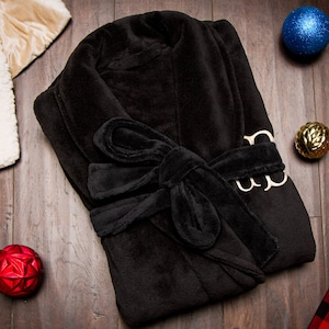 Personalized Men&#39;s Fleece Robe, Custom Gift Robe for Him, Custom Christmas Robe, Christmas Present, Holiday Robe, Men&#39;s Holiday Fleece Robe