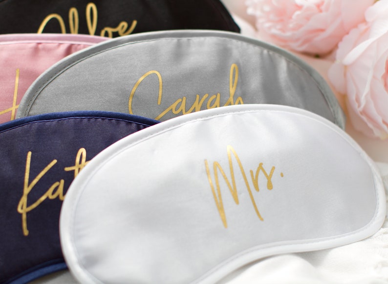 Custom Name Sleep Mask Personalized Eye Mask Bridesmaid Gift Etsy